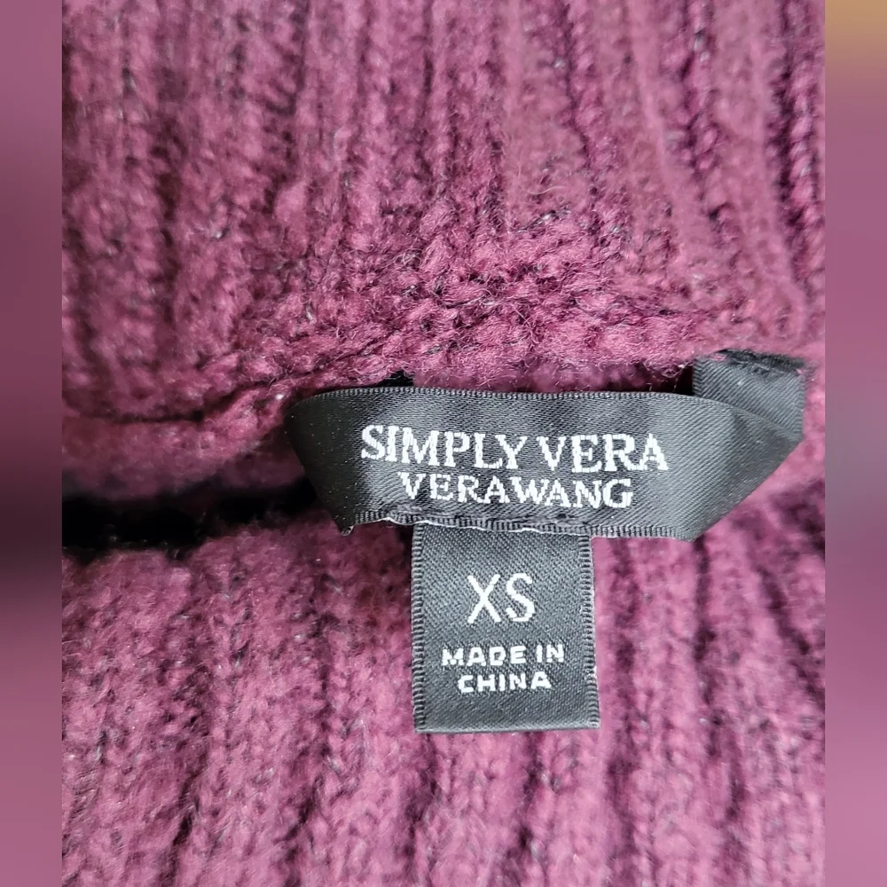 Simply Vera by Vera Wang Oversized Ribbed Turtleneck Sweater size XS - Picture 4 of 6